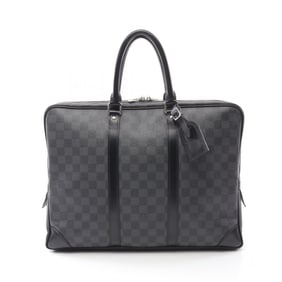 Louis Vuitton Porte-Document Voyage Business Bag, Coated Canvas and Leather with Damier Graphite