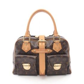 Louis Vuitton Manhattan GM Handbag, Coated Canvas and Leather, Monogram, Women's, Brown, M40025
