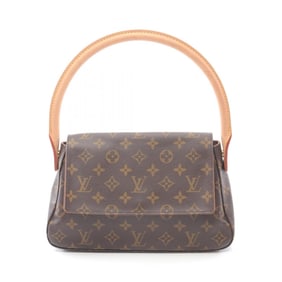 Louis Vuitton Mini Looping Handbag, Coated Canvas and Leather, Monogram, Women's, Brown, M51147