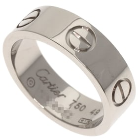 Cartier Love Ring #49 18K White Gold Women's