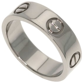 Cartier Love Ring #51 18K White Gold Women's