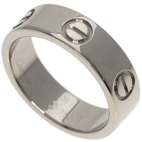Cartier Love Ring #51 18K White Gold Women's