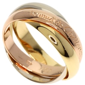 Cartier Trinity MM #48 Ring, 18K Yellow Gold, K18PG, K18WG, Women's