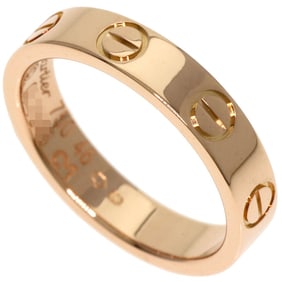 Cartier Mini Love Ring #46 18K Pink Gold Women's