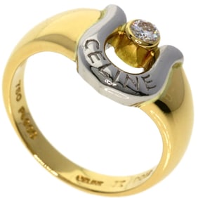 Celine Horseshoe Diamond Ring in 18K Yellow Gold (PT900) for Women