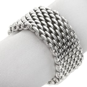 Tiffany Somerset Mesh Ring, Silver, Women's, TIFFANY & Co.
