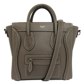 Celine Luggage Nano handbag in calfskin for women.
