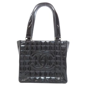 CHANEL Chocolate Bar Tote Bag, Enamel, Women's,