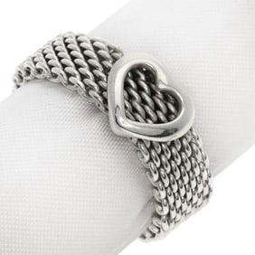 Tiffany Somerset Mesh Ring, Silver, Women's, TIFFANY & Co.