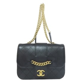 Chanel Coco Mark Chain Shoulder Bag Calfskin Women's CHANEL