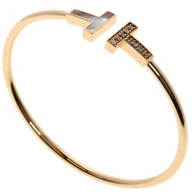 Tiffany T-Wire Diamond Shell Bracelet in 18K Pink Gold for Women. TIFFANY & Co.