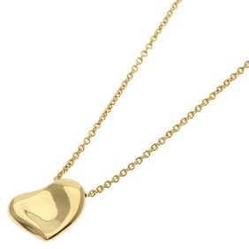 Tiffany & Co. Full Heart Necklace in 18K Yellow Gold for Women.