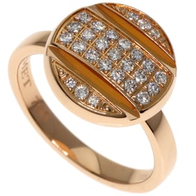 Chaumet Class One Diamond Stud Ring #49 18K Pink Gold Women's