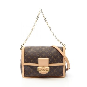 Louis Vuitton Dauphine Soft GM Shoulder Bag in Monogram Leather, Brown, Women's, M47149