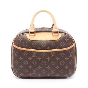 Louis Vuitton Trouville Handbag, Coated Canvas and Leather, Monogram, Women's, Brown, M42228