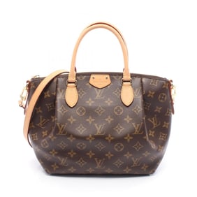 Louis Vuitton Turen PM Handbag, Coated Canvas and Leather, Monogram, Women's, Brown, M48813