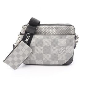 Louis Vuitton Trio Messenger 3D Shoulder Bag in Coated Canvas and Leather with Damier Graphite