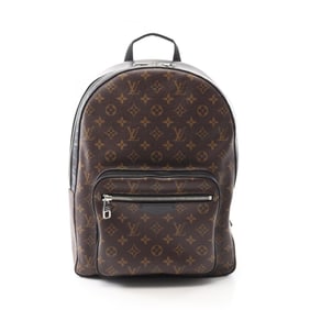 Louis Vuitton Josh Backpack, Coated Canvas and Leather, Monogram Macassar, Men's, Brown Black,