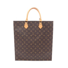 Louis Vuitton Sac Plat Tote Bag, Coated Canvas and Leather, Monogram, Women's, Brown, M51140