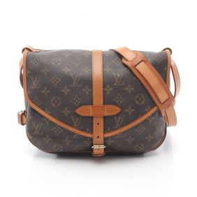 Louis Vuitton Saumur 30 Shoulder Bag, Coated Canvas and Leather, Monogram, Women's, Brown, M42256