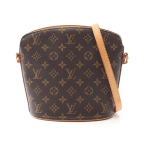 Louis Vuitton Drouot Shoulder Bag, Coated Canvas and Leather, Monogram, Women's, Brown, M51290