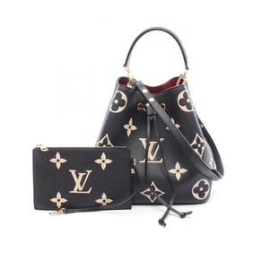 Louis Vuitton NeoNoe MM Two-Tone Handbag in Monogram Empreinte Leather, Women's, Black and Beige,