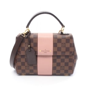 Louis Vuitton Bond Street BB Handbag, Coated Canvas, Leather, Damier, Women's, Brown and Pink,