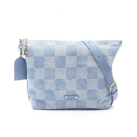 Louis Vuitton Vagabond Hobo Shoulder Bag in Denim and Leather, Men's Blue, N00202