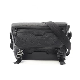 Louis Vuitton Voyage PM Messenger Shoulder Bag in Monogram Shadow Leather, Men's, Black, M25121