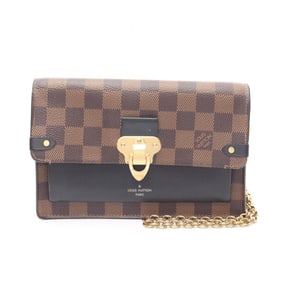 Louis Vuitton Portefeuille Vavin Shoulder Bag in Coated Canvas with Damier Leather, Brown, Women's,