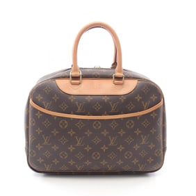 Louis Vuitton Deauville Bowling Vanity Handbag in Coated Canvas and Leather with Monogram Design,
