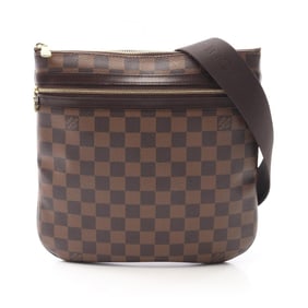 Louis Vuitton Bosphore Pochette Shoulder Bag in Coated Canvas and Leather with Damier Finish, Brown,