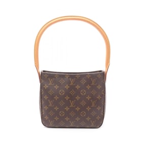 Louis Vuitton Looping MM Shoulder Bag in Coated Canvas and Leather with Monogram Design, Brown,