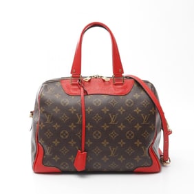 Louis Vuitton Retiro PM Handbag, Coated Canvas and Leather, Monogram, Women's, Brown Red, M50057