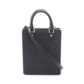 Louis Vuitton Petite Sac Plat Handbag in Monogram Empreinte Leather, Women's, Black, M81417