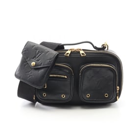 Louis Vuitton Utility Crossbody Shoulder Bag, Leather, Women's, Black, M80450
