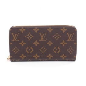 Louis Vuitton Zippy Wallet, Round Long Coated Canvas and Leather, Monogram, Women's, Brown Pink,