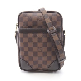 Louis Vuitton Danube Shoulder Bag, Coated Canvas and Leather with Damier Finish, Brown, Women's,