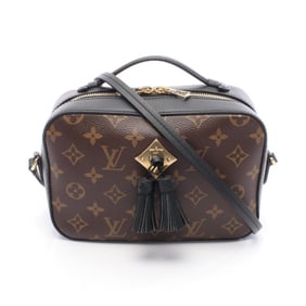 Louis Vuitton Saintonge Shoulder Bag, Coated Canvas and Leather, Monogram, Women's, Brown Black,