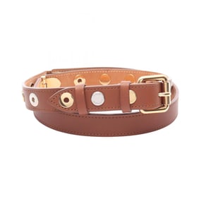 Louis Vuitton Santur Spike Belt, Women's Leather, Brown, M9743