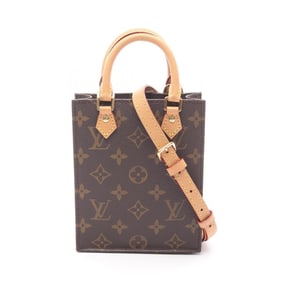 Louis Vuitton Petite Sac Plat Handbag, Coated Canvas and Leather, Monogram, Women's, Brown, M81295