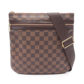 Louis Vuitton Bosphore Pochette Shoulder Bag in Coated Canvas and Leather with Damier Finish, Brown,