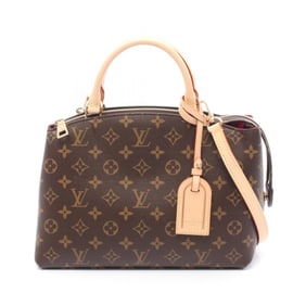 Louis Vuitton Petit Palais PM Handbag in Coated Canvas and Leather with Monogram Design, Brown,
