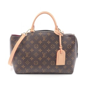 Louis Vuitton Petit Palais PM Handbag in Coated Canvas and Leather with Monogram Design, Brown,