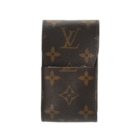 LOUIS VUITTON Monogram Canvas Cigarette Case, Brown, M63024, Unisex