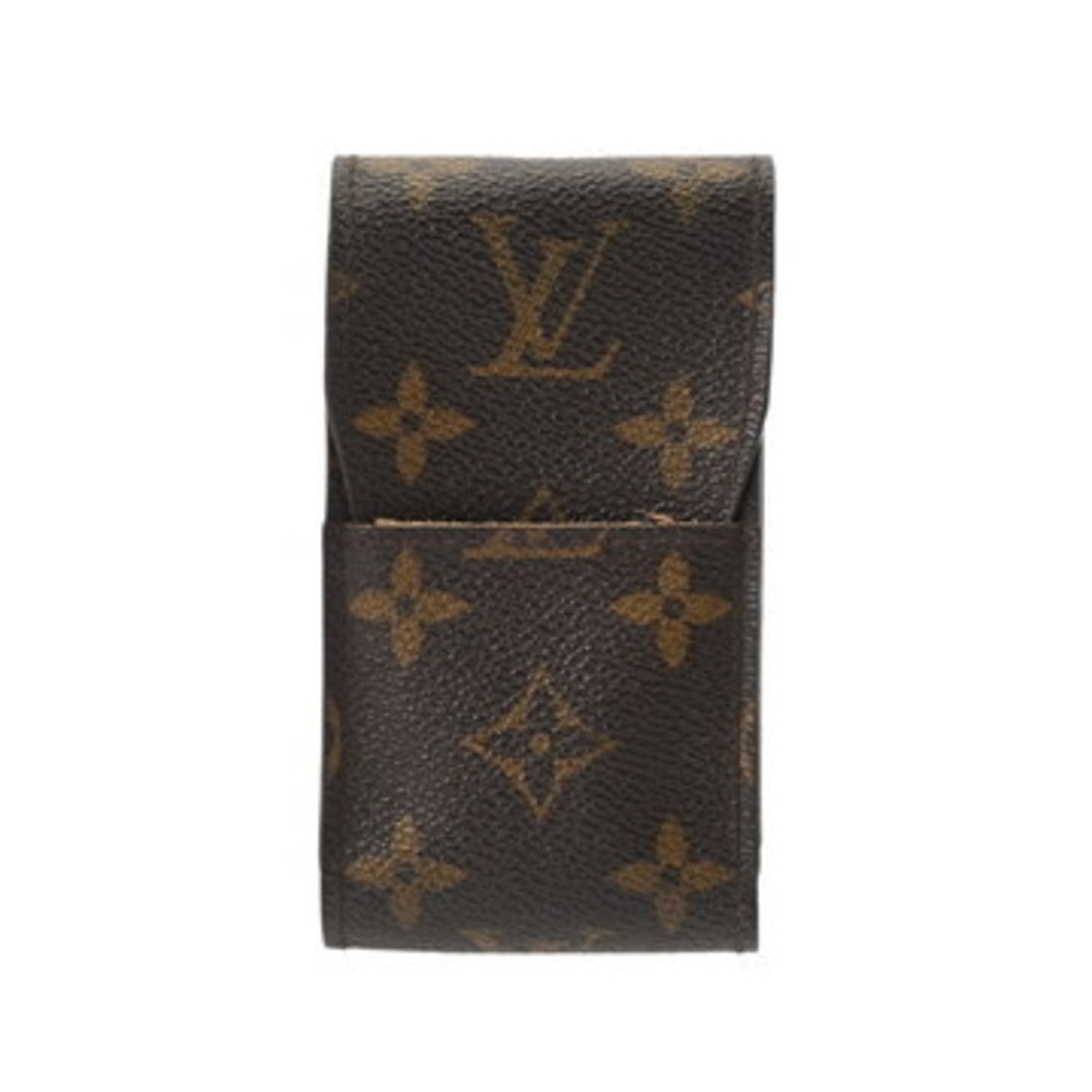 LOUIS VUITTON Monogram Canvas Cigarette Case, Brown, M63024, Unisex