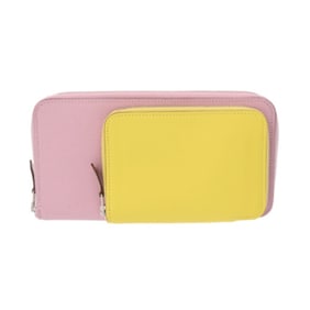 HERMES Nouveau To Go Lime Mauve Sylvestre B Stamp (circa 2023) Women's Swift Epson Long Wallet, Like
