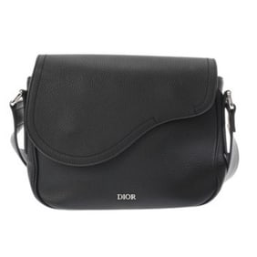 CHRISTIAN DIOR Saddle Messenger Bag, Black, 1ADME130, Men's Calfskin Shoulder Bag