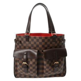 LOUIS VUITTON Damier Uzes Brown N51128 Women's Canvas Tote Bag