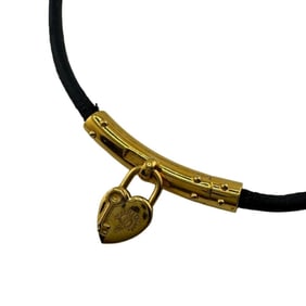 HERMES Viviride Fantasy Heart Choker Cadena Gold Women's